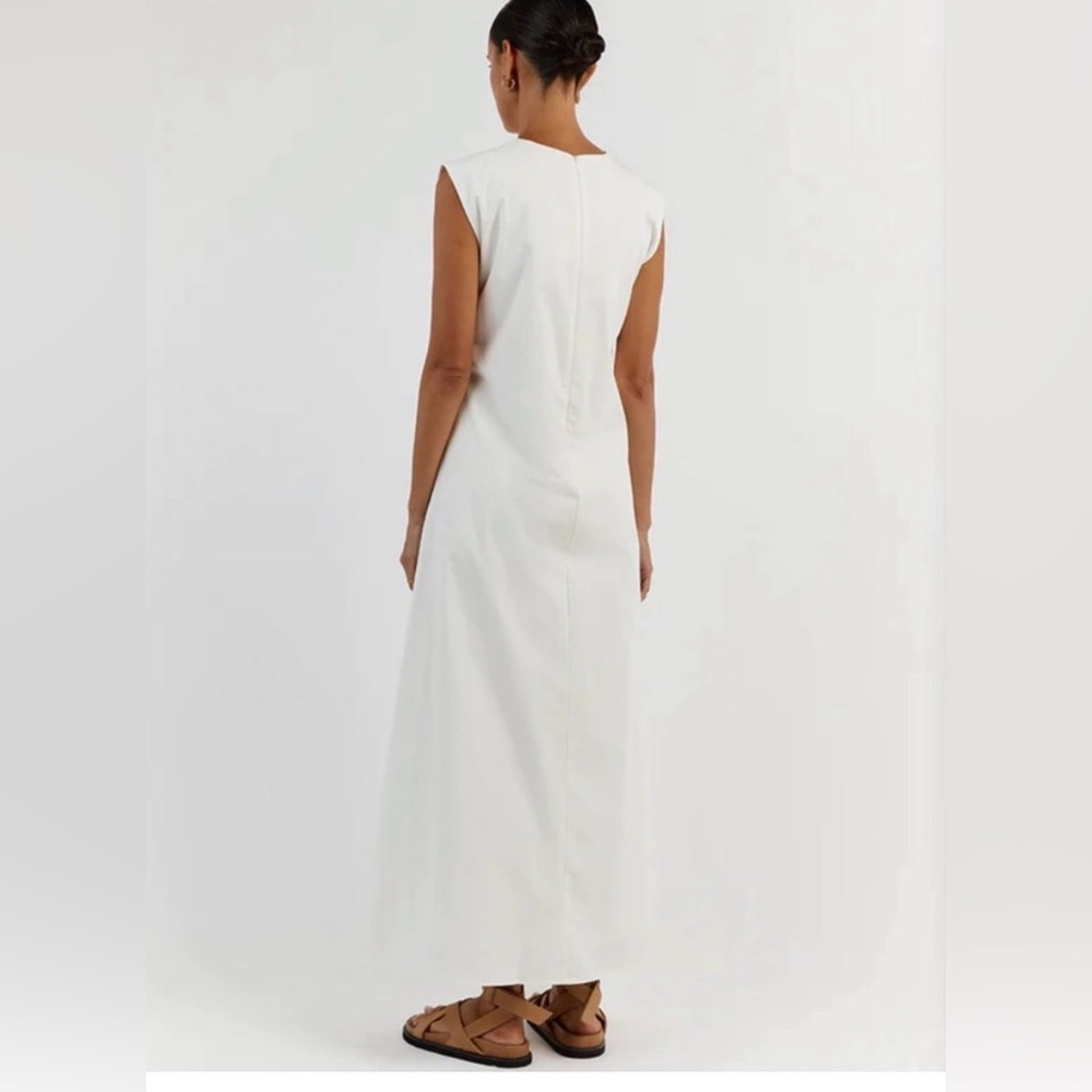 DISSH MAGGIE WHITE COTTON MIDI DRESS - Picture 5 of 8